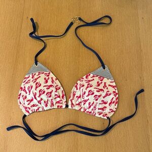 Sperry Top-Sider swimsuit bikini top with lobsters